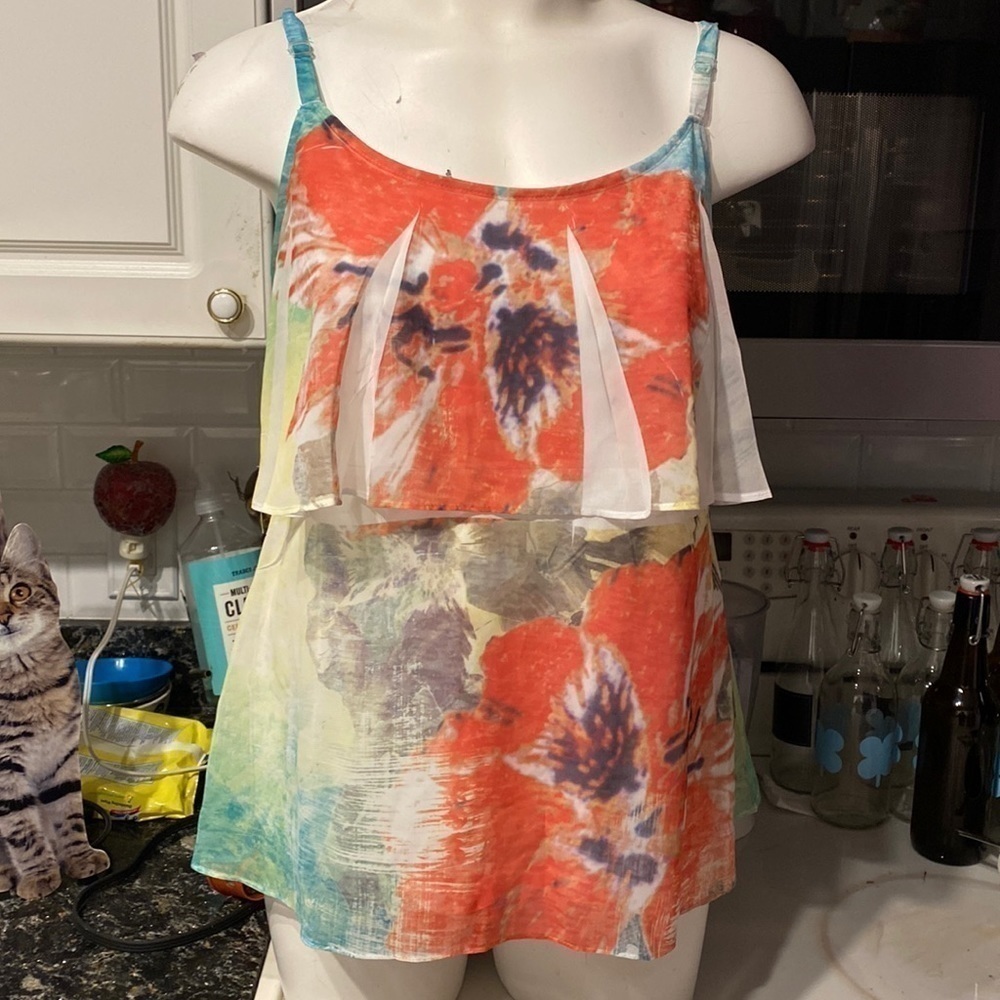 U womens AB Studio lined sleeveless nice top size XL